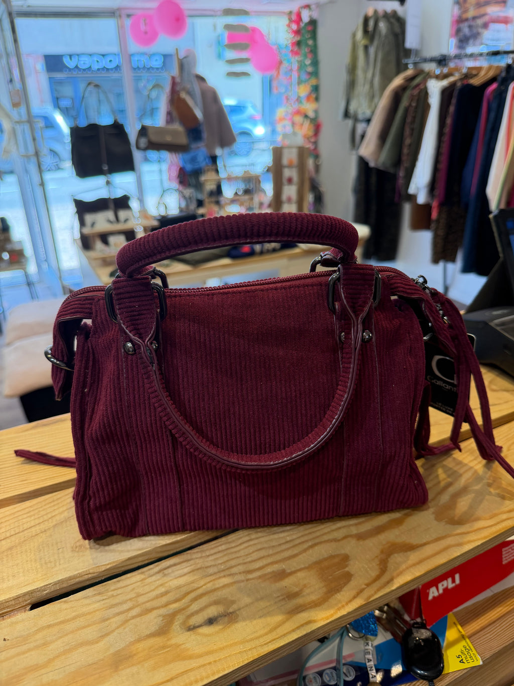 Sac velours Vinoria