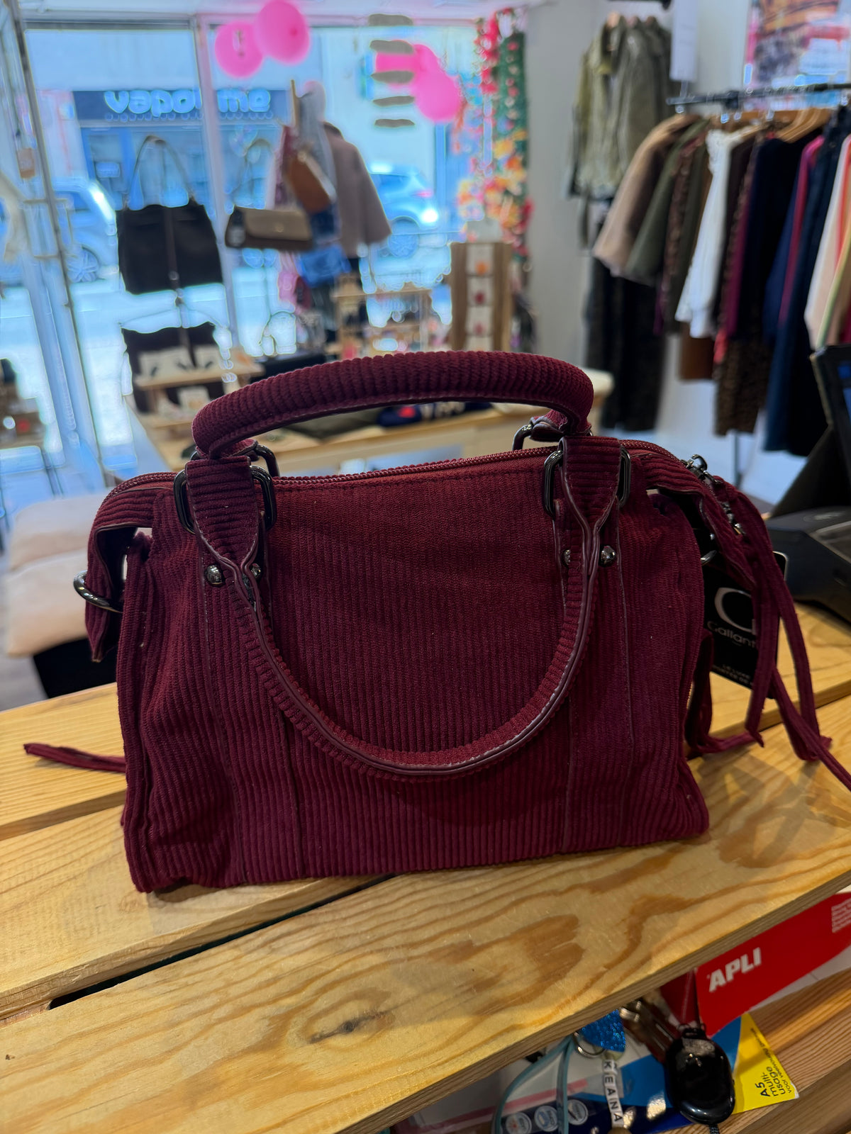 Sac velours Vinoria