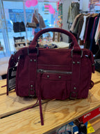 Sac en velours Vinoria avec poignées et bandoulière ajustable