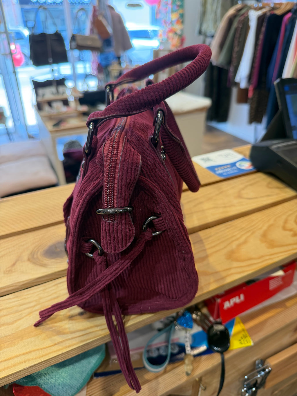 Sac velours Vinoria