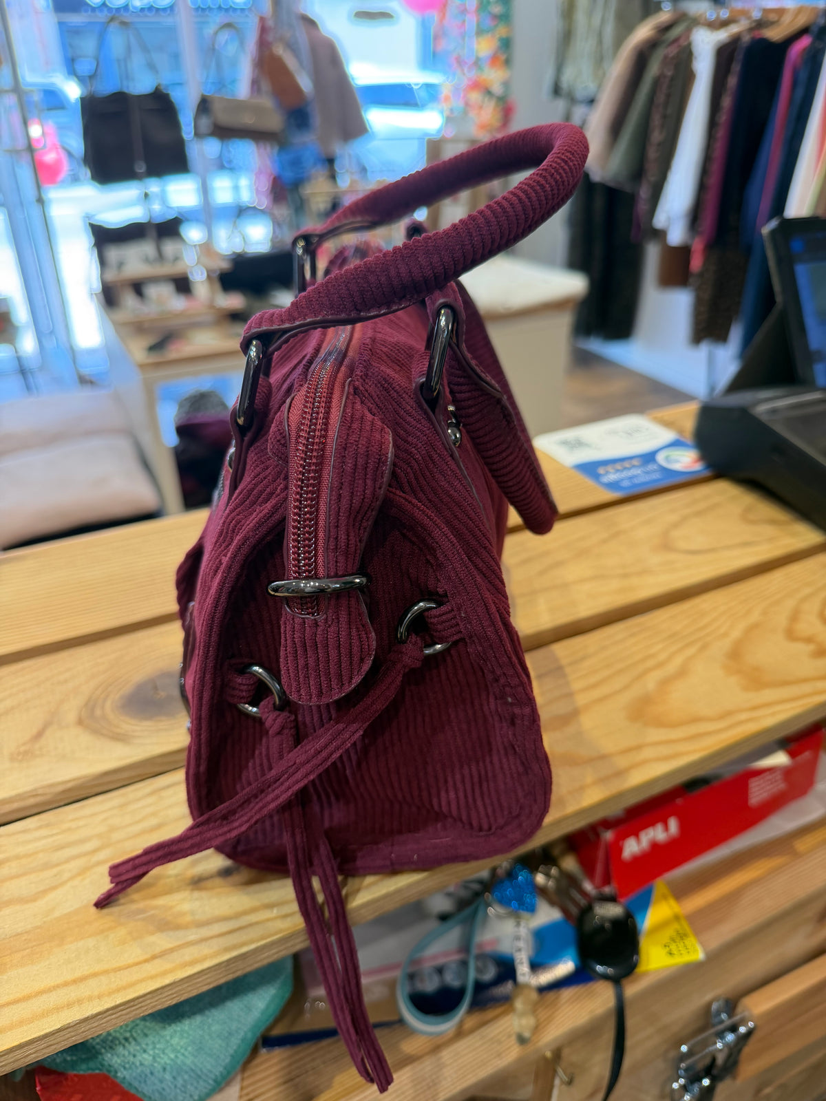 Sac velours Vinoria