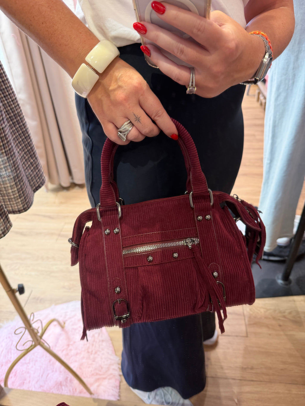 Sac velours Vinoria