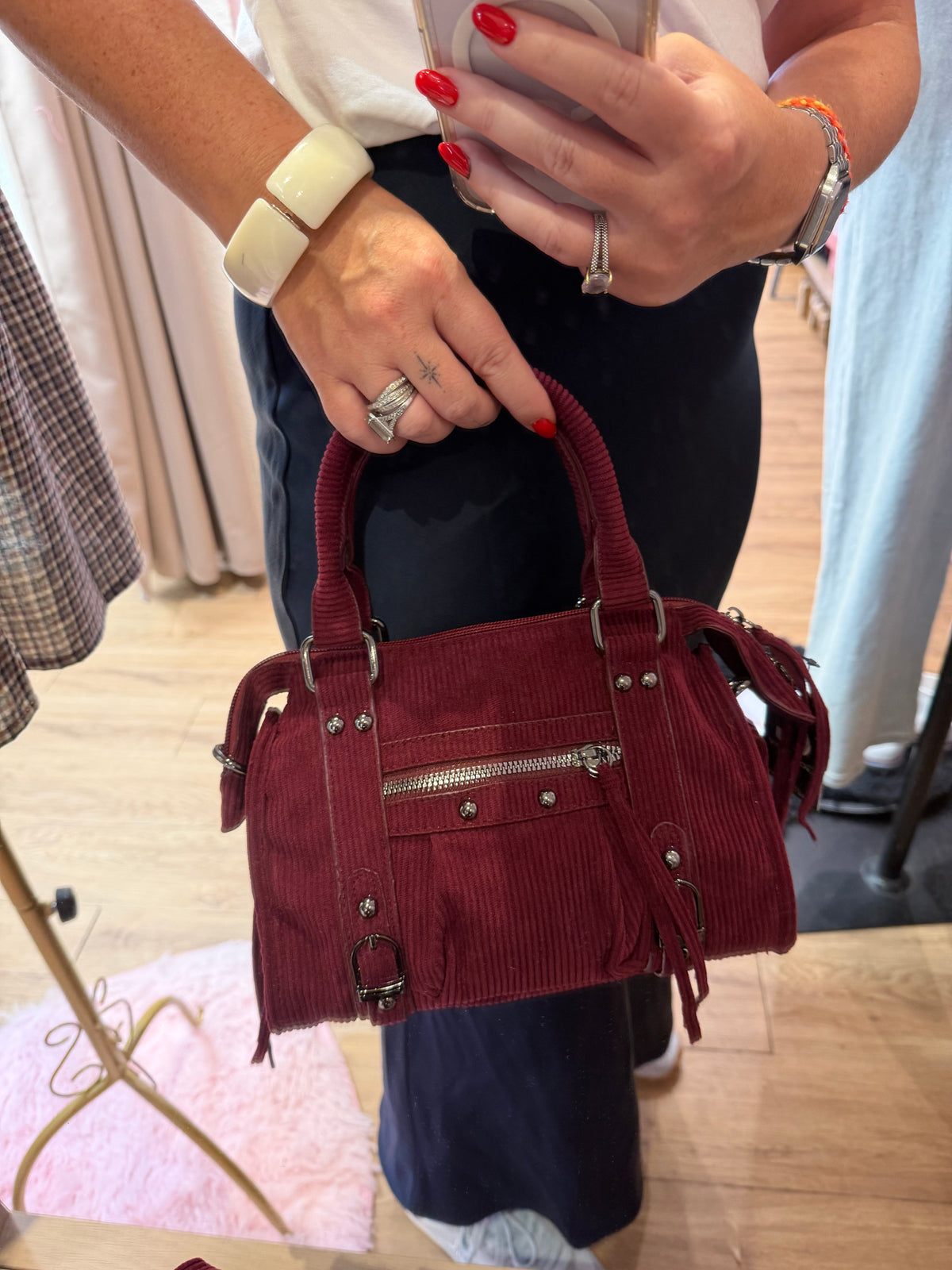 Sac velours Vinoria