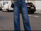Jean wide leg Estelle bleu délavé taille haute, vue 2