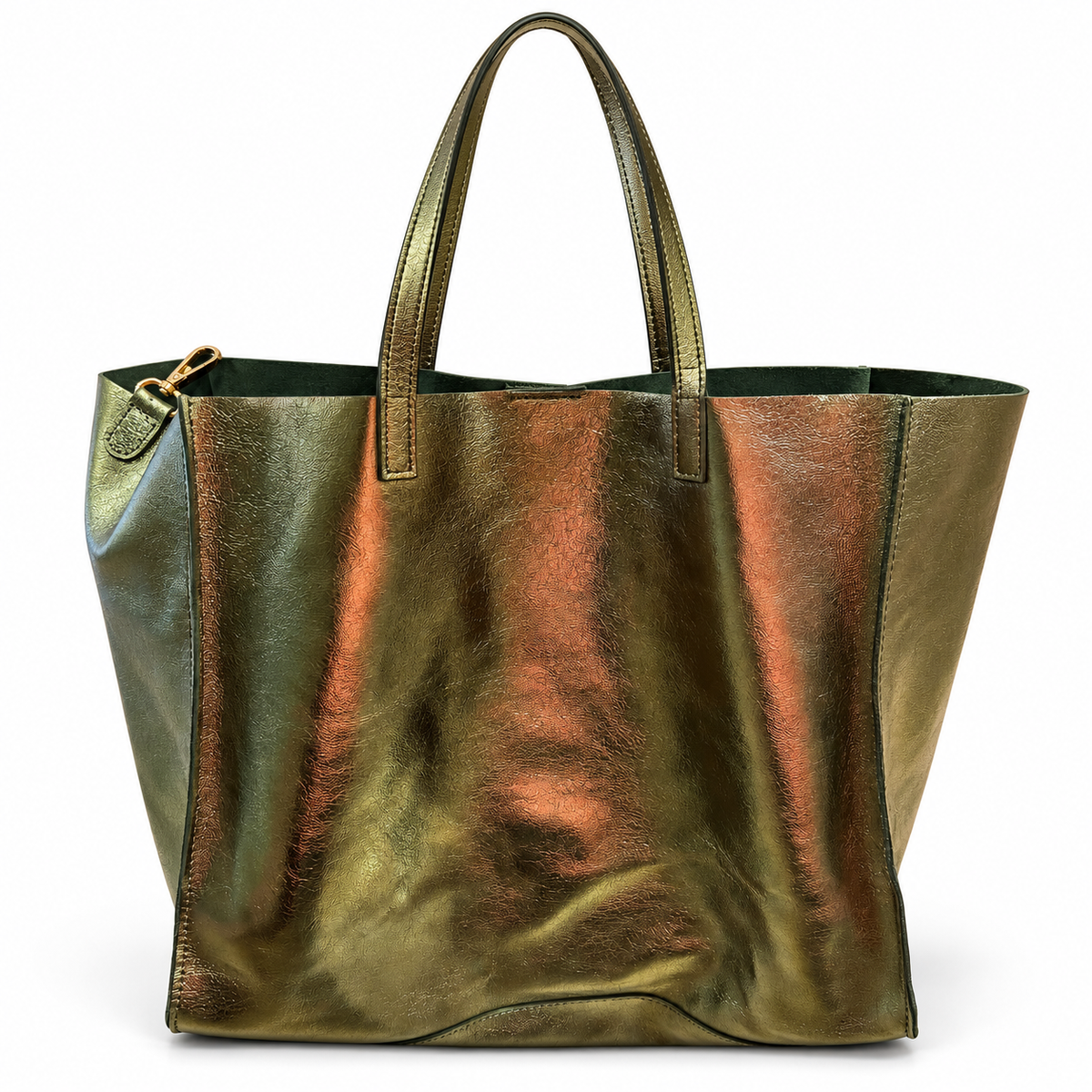 Grand sac cabas en cuir irisé