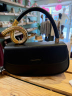Petit sac noir Gloria porté main ou bandoulière