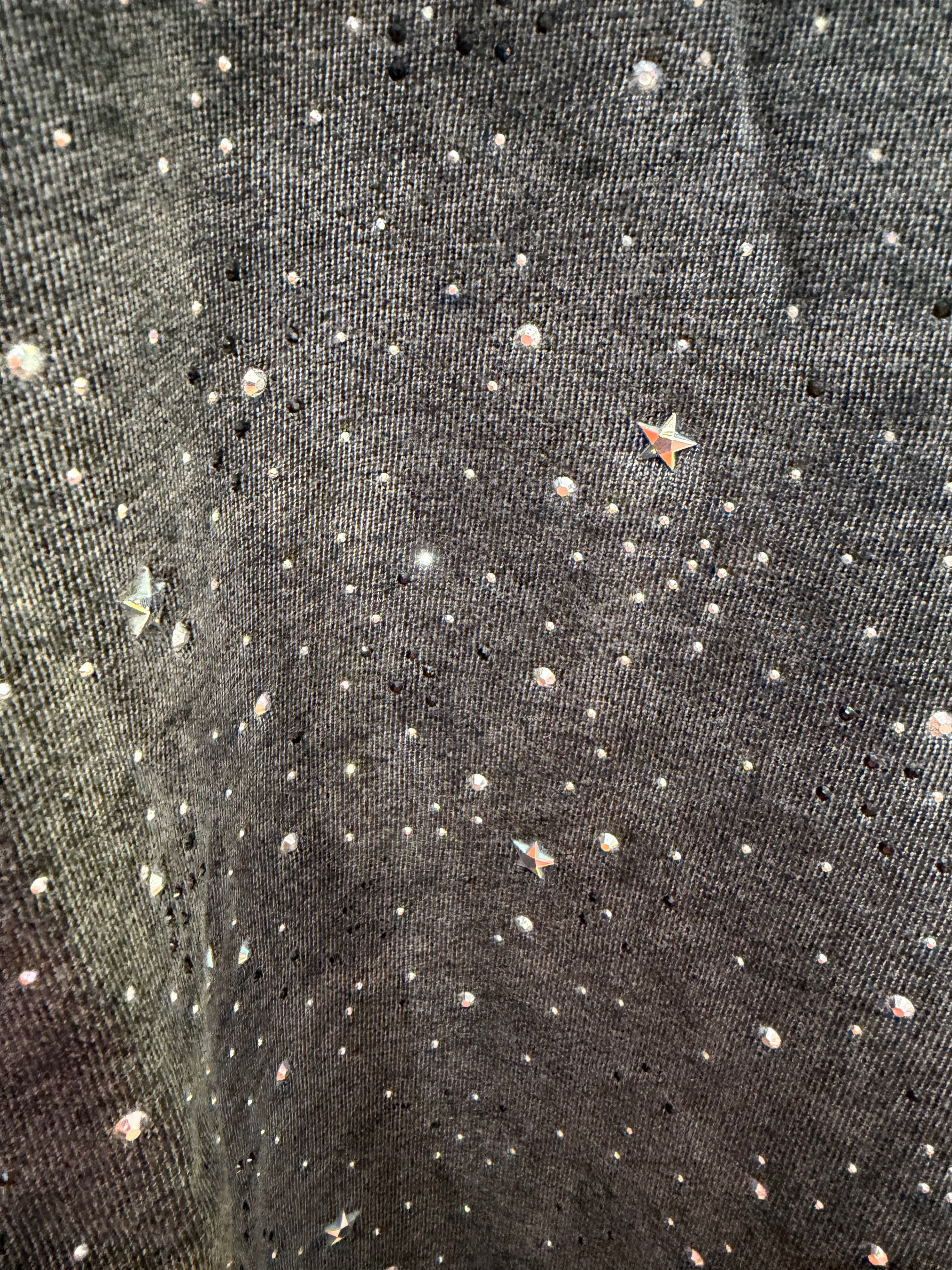 Sweat Lilia gris délavé à strass et étoiles argentées, vue 3